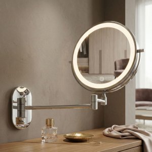 Lusterko kosmetyczne Rea Lustro ścienne kosmetyczne LED Glow Chrom 2