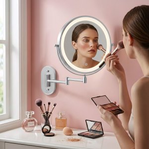 Lusterko kosmetyczne Rea Lustro ścienne kosmetyczne LED Glow Chrom 7