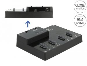 Stacja dokująca Delock DeLOCK Stacja dokująca M.2 dla 4 x M.2 NVMe PCIe SSD z funkcją klonowania 2