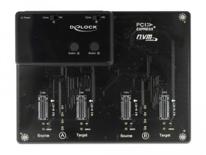 Stacja dokująca Delock DeLOCK Stacja dokująca M.2 dla 4 x M.2 NVMe PCIe SSD z funkcją klonowania 5