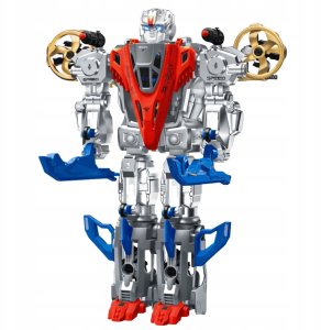 LeanToys Robot Myśliwiec Bojowy 2w1 Światła Dźwięki Czerwono-Niebieski 29 el. 5