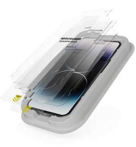 SpaceCase 2x Szkło hartowane z aplikatorem SPACECASE QuickFit Glass do iPhone 14 Pro Max 5