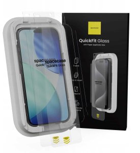 SpaceCase 2x Szkło hartowane z aplikatorem SPACECASE Quickfit Glass do iPhone 17 Air 11