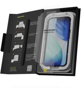 SpaceCase 2x Szkło hartowane z aplikatorem SPACECASE Quickfit Glass do iPhone 17 Air 5