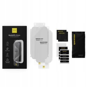 SpaceCase 2x Szkło hartowane z aplikatorem SPACECASE QuickFit Glass do iPhone 12 Pro Max 13
