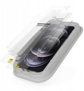 SpaceCase 2x Szkło hartowane z aplikatorem SPACECASE QuickFit Glass do iPhone 12 Pro Max 5