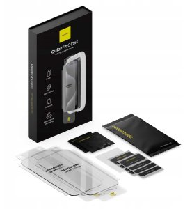 SpaceCase 2x Szkło hartowane z aplikatorem SPACECASE QuickFit Glass do iPhone 16 Pro Max 13