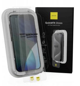 SpaceCase 2x Szkło hartowane z aplikatorem SPACECASE QuickFit Glass do iPhone 16 Pro Max 6