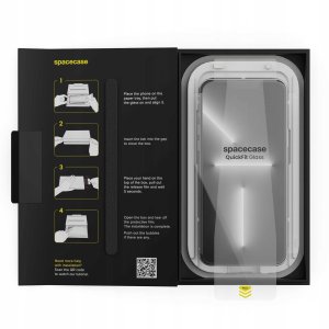 SpaceCase 2x Szkło hartowane z aplikatorem SPACECASE QuickFit Glass do iPhone 13 Pro Max/14 Plus 3