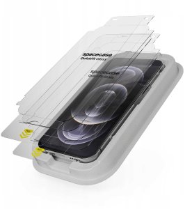 SpaceCase 2x Szkło hartowane z aplikatorem SPACECASE QuickFit Glass do iPhone 12/12 Pro 6
