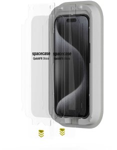 spacecase 2X Szkło Hartowane Z Aplikatorem Quickfit Glass Do Iphone 15 Pro 14