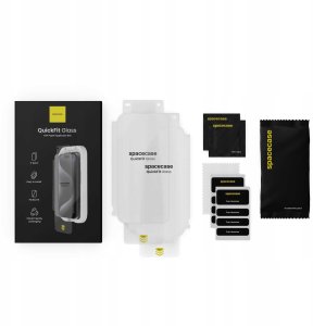 SpaceCase 2x Szkło hartowane z aplikatorem SPACECASE QuickFit Glass do iPhone 14 Pro 13