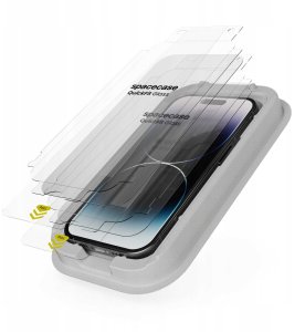 SpaceCase 2x Szkło hartowane z aplikatorem SPACECASE QuickFit Glass do iPhone 14 Pro 7