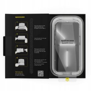 SpaceCase 2x Szkło hartowane z aplikatorem SPACECASE QuickFit Glass do iPhone 13/13 Pro/14/SE4 (2025) 2