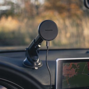 SpaceCase Uchwyt samochodowy z ładowarką indukcyjną do Magsafe na szybę SPACECASE Car Holder MagCharge WM12B Czarny 11
