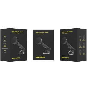 SpaceCase Uchwyt samochodowy z ładowarką indukcyjną do Magsafe na szybę SPACECASE Car Holder MagCharge WM12B Czarny 16