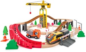 Woodyland WOODYLAND Kolejka drewn.Dźwig 70el 93073 30739 2