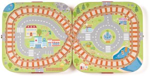 Woodyland WOODYLAND Drewniana walizka miasto i kolej. 92143 21430 5