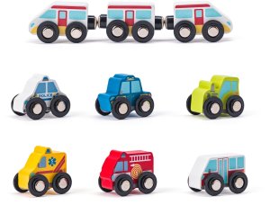 Woodyland WOODYLAND Drewniana walizka miasto i kolej. 92143 21430 6