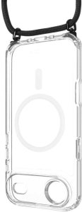 Fixed MagPure Neck do MagSafe do iPhone Air, przezroczyste z czarną smyczką 4