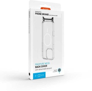 Fixed MagPure Neck do MagSafe do iPhone Air, przezroczyste z czarną smyczką 5