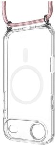 Fixed MagPure Neck do MagSafe do iPhone Air, przezroczyste z różową smyczką 4