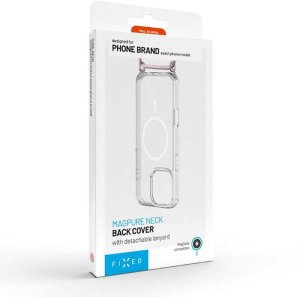 Fixed MagPure Neck do MagSafe do iPhone Air, przezroczyste z różową smyczką 5