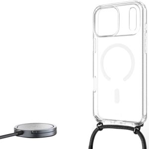 Fixed MagPure Neck do MagSafe do iPhone 17 Pro Max, przezroczyste z czarną smyczką 3