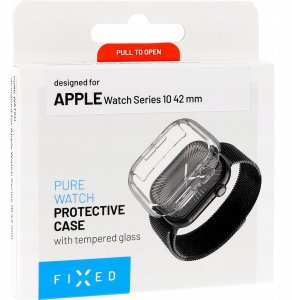 Fixed Etui ochronne Pure Watch ze szkłem hartowanym do Apple Watch Series 10 42 mm, przezroczyste 2