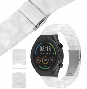 Fixed Pasek z żywicy Resinz zapięciem Quick Release 18 mm do smartwatcha, Cloud White 2