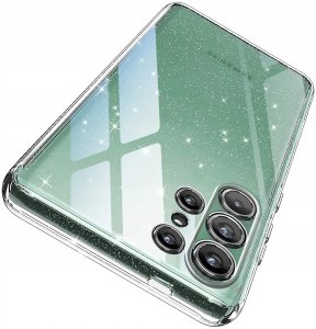 krainaGSM Etui do Samsung S26 Ultra CASE CLEAR BROKAT BŁYSZCZĄCE MIENIĄCE 2MM + SZKŁO 4