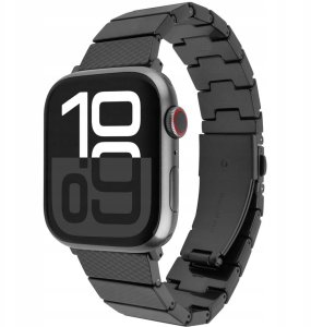 Fixed Pasek z żywicy Resin Pasek do zegarka Apple Watch 44/45/46/49 mm, Carbon Black 2