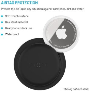 Fixed Silky Silikonowe etui samoprzylepne do Apple AirTag czarne (FIXSIL3M-756-BK) 5