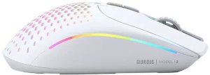 Mysz Aptel Mysz bezprzewodowa Glorious Model I 2 Wireless Mat Biała Gamingowa 2