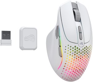 Mysz Aptel Mysz bezprzewodowa Glorious Model I 2 Wireless Mat Biała Gamingowa 10