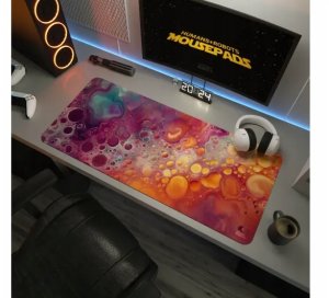 Spigen Podkładka pod mysz Humans+Robots 8E Seething Colors 90 x 40cm Różowa 6