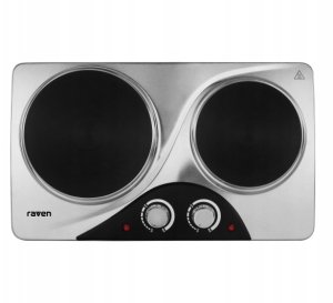 Płyta wolnostojąca RAVEN Kuchenka nastawna Raven EKEN002 Ceramiczna Srebrny/Czarny 2 Pola 3