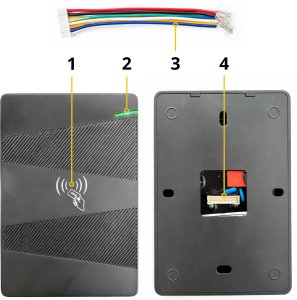 Spreest ZAMEK ELEKTRONICZNY RFID DO DRZWI FURTKI 13.56MHZ CZYTNIK KART ZEWNĘTRZNY 5
