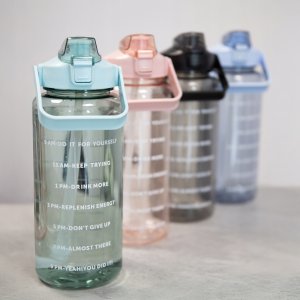 BIDON 2l NA WODĘ Butelka Motywacyjna Sportowa z Rurką Fitness Siłownia 12