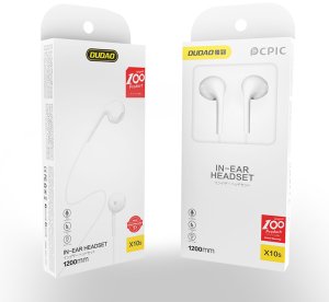Słuchawki Dudao Słuchawki przewodowe douszne X10S mini jack 3.5mm 1.15m - białe Słuchawki przewodowe douszne X10S mini jack 3.5mm 1.15m - białe 2