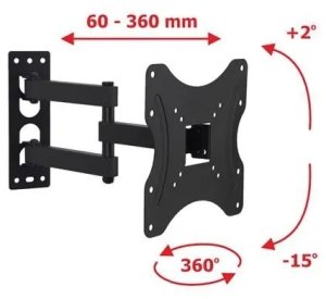 Art REGULOWANY OBROTOWY UCHWYT WIESZAK MONITOR 19-42 CALE 12