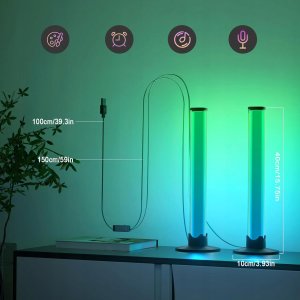 Bedee LISTWA GAMINGOWA LED ZESTAW LAMP STOJĄCYCH DO TELEWIZORA PODŚWIETLENIE 2szt 3