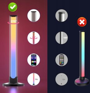 Bedee LISTWA GAMINGOWA LED ZESTAW LAMP STOJĄCYCH DO TELEWIZORA PODŚWIETLENIE 2szt 5