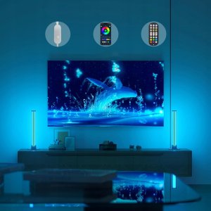 Bedee LISTWA GAMINGOWA LED ZESTAW LAMP STOJĄCYCH DO TELEWIZORA PODŚWIETLENIE 2szt 8