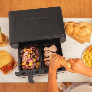 Frytkownica beztłuszczowa Cecotec Frytkownica beztłuszczowa frytownica Cecofry Advance 9000 Inox dwie komory 3