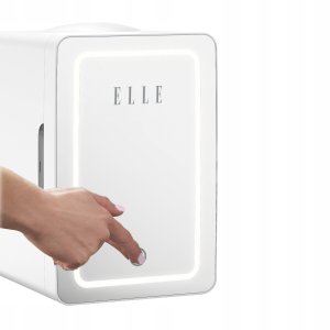 Lodówka turystyczna Elle Mini lodówka z lusterkiem do makijażu LED ELLE 6L biała 5
