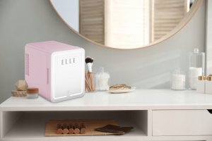 Lodówka turystyczna Elle Mini lodówka z lusterkiem do makijażu LED ELLE 4L fioletowa 2