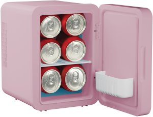 Lodówka turystyczna Elle Mini lodówka z lusterkiem do makijażu LED ELLE 4L fioletowa 5