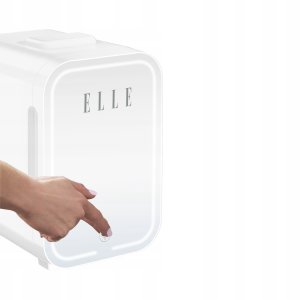 Lodówka turystyczna Elle Mini lodówka z lusterkiem do makijażu LED ELLE 8L biała 4