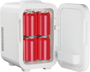 Lodówka turystyczna Elle Mini lodówka z lusterkiem do makijażu LED ELLE 8L biała 5